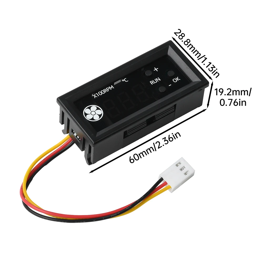 Controlador de velocidad de control de temperatura del ventilador PWM de 4 cables 12V3A pantalla digital chasis de velocidad de temperatura baja temperatura - imagen 5