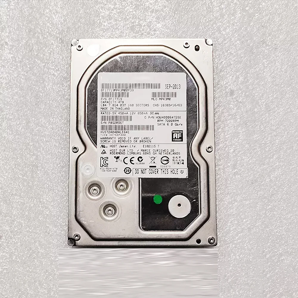 Disco duro HUS SATA 7.2K de 4 TB y 3,5 pulgadas 724040 ALE641 Monitoreo de disco duro para HGST - imagen 4