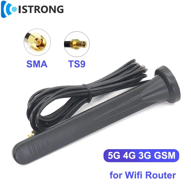 Antena de alta ganancia 5G 4G 3G GSM 600-6000MH 15dbi antena de banda completa para exteriores amplificador de señal SMA TS9 para módem enrutador Wifi - imagen 2