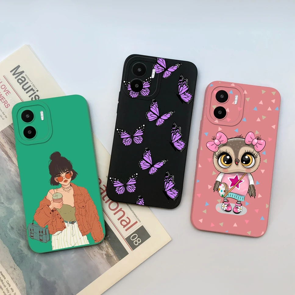 Funda suave de silicona líquida para Xiaomi Redmi A1 A2 Plus, carcasa suave de oso dulce para niña, RedmiA1 RedmiA2 A1 + A2 + funda de teléfono - imagen 2