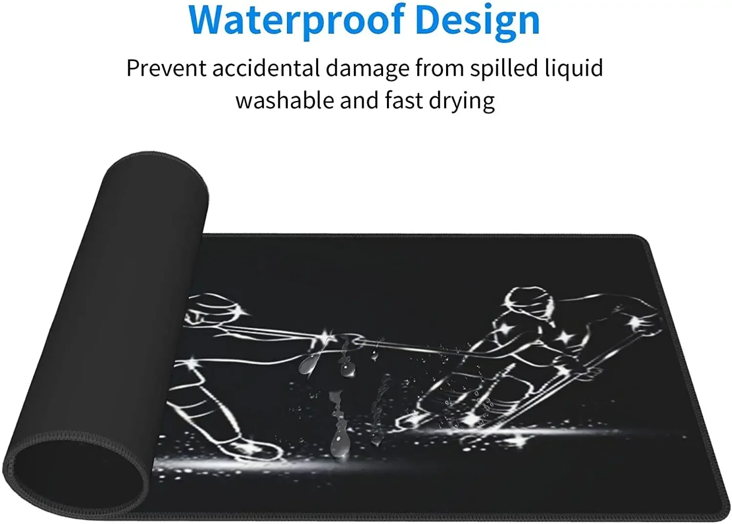 Alfombrilla de ratón para juegos de hockey sobre hielo, alfombrilla para ratón de deportes electrónicos profesional para jugadores pequeños, nuevas almohadillas Premium con parte inferior de goma antideslizante de alta elasticidad - imagen 4
