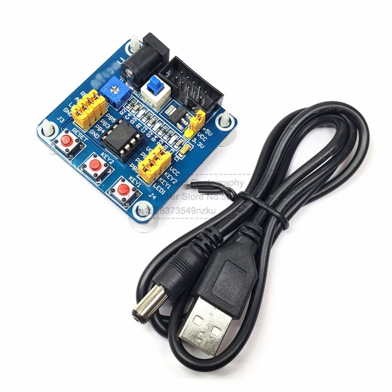 Módulo de placa de desarrollo Attiny13 AVR, placa de experimentos de aprendizaje, placas de prueba de desarrollo con Cable de alimentación USB para Attiny 13 AVR