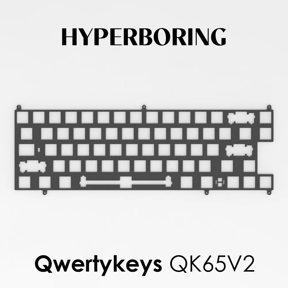 Placa de posicionamiento Qwertykeys QK65V2 para teclado mecánico PP PC POM CF Alu Fr4 placa de latón accesorios de teclado para juegos personalizados - imagen 3