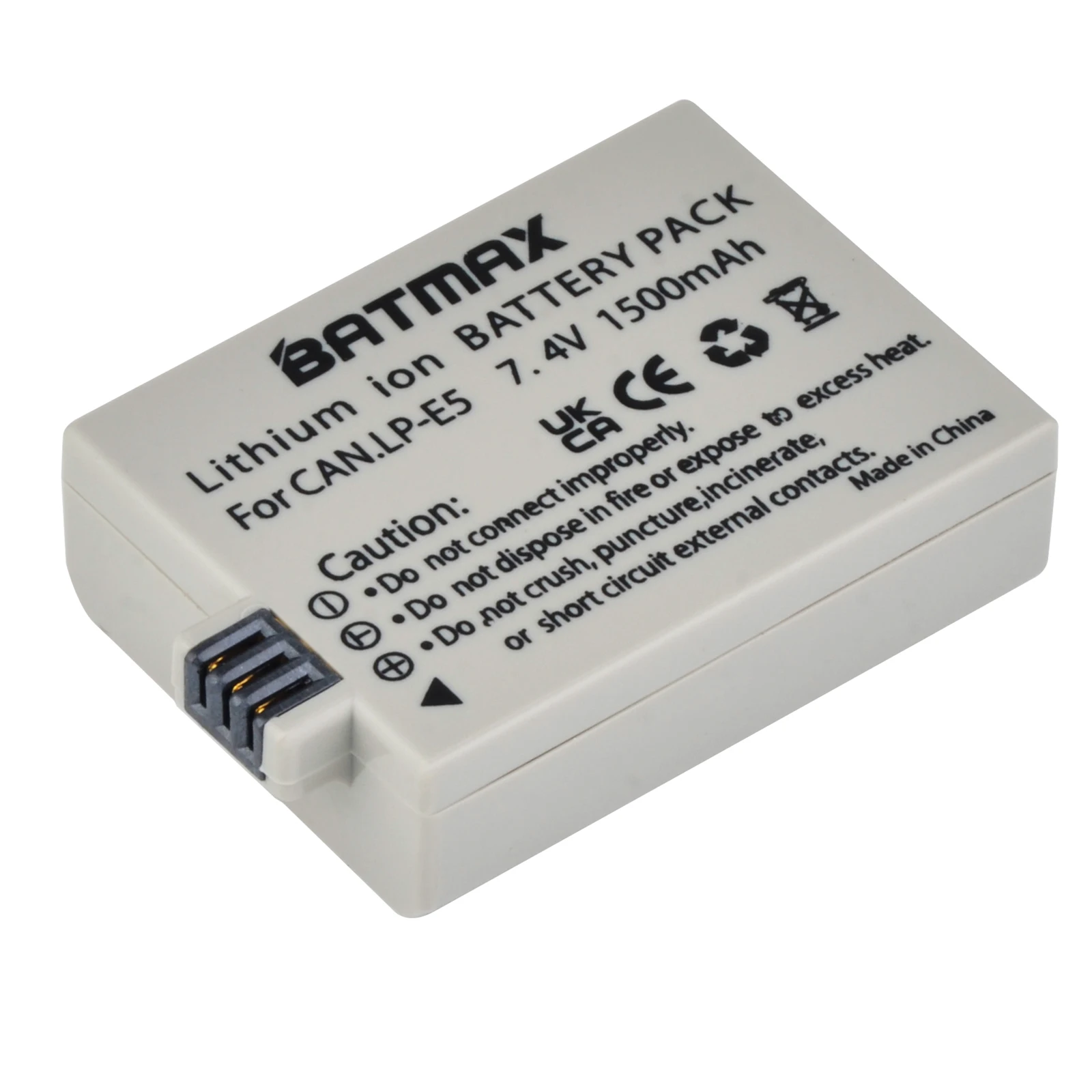 Batmax-Batería de LP-E5 para cámara, cargador Dual LED de 1500mAh para Canon 450D 500D 1000D Kiss X2 X3 F Rebel XS XSi T1i - imagen 2