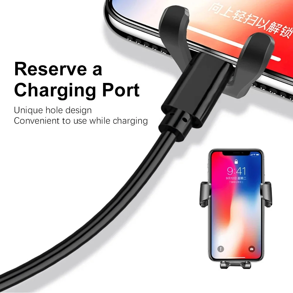 Soporte Universal para teléfono por gravedad, soporte de montaje con Clip para salida de aire de coche para iPhone, Xiaomi, Samsung, Huawei, soporte GPS para coche, soporte de navegación - imagen 3