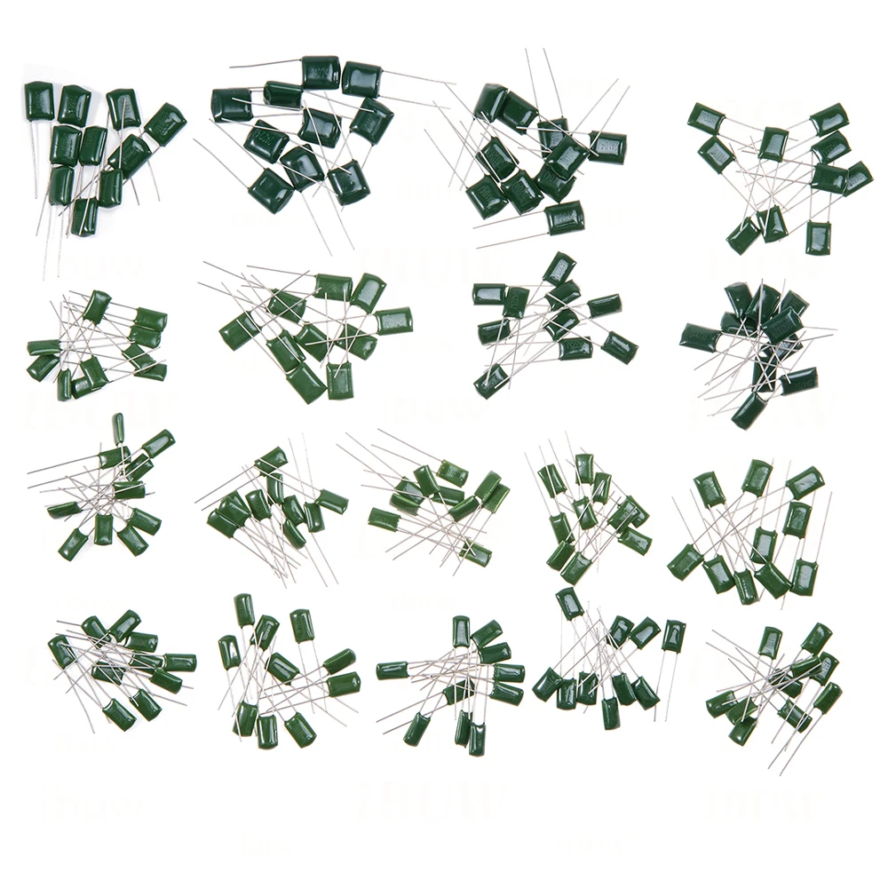 150/180/660PCS Kit de condensadores de película de poliéster 100V 1nF 1.5nF 2.2nF 100nF 2A102J 2A471J 2A222J 2A392J 2A332J 2A472J 2A103J 2A473J - imagen 5
