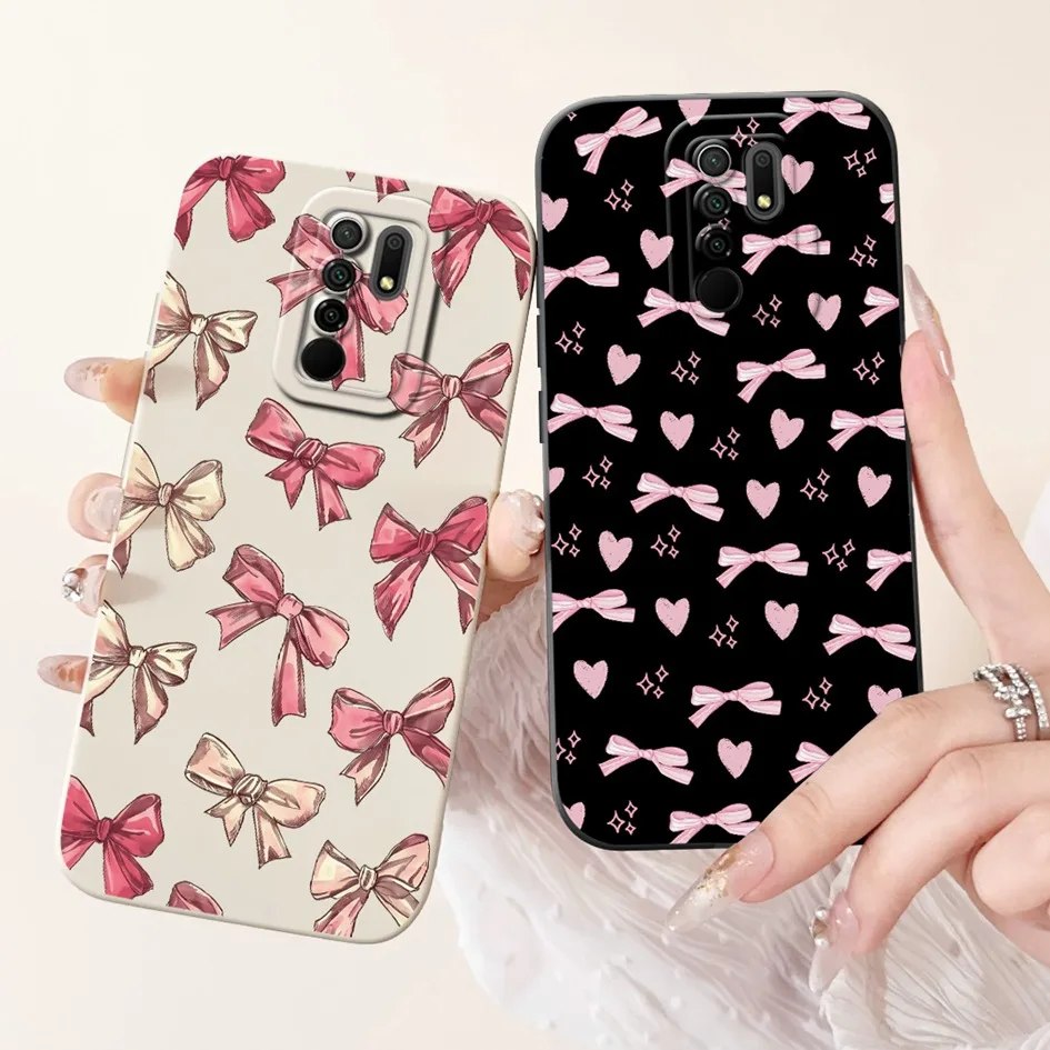 Fundas de teléfono para Xiaomi Redmi 9 9 Prime, funda trasera de silicona suave con dibujos de gato y conejo para Redmi9 9Prime, carcasa a prueba de golpes - imagen 4