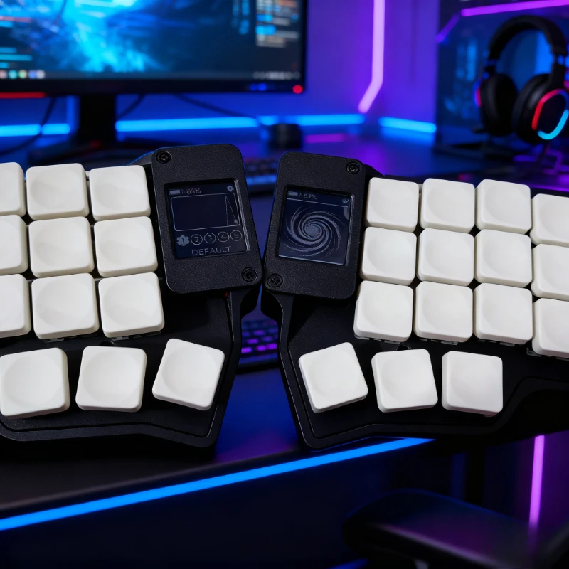 Nuevo Corne V4.1 Kit de teclado dividido personalizado inalámbrico Bluetooth intercambio en caliente ZMK pantalla DIY batería de 500mA ergonomía para MX