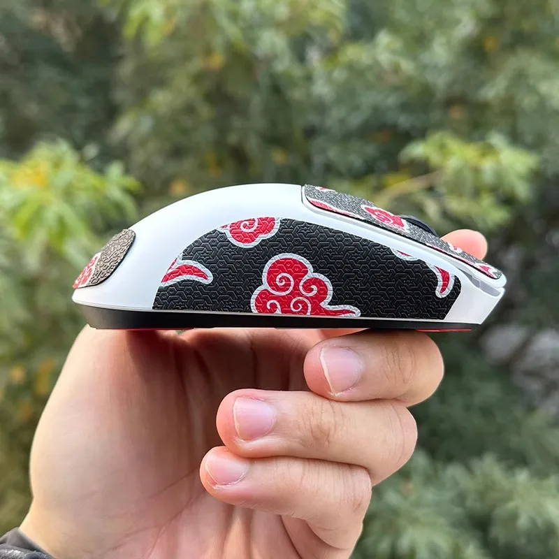 1 Juego de pegatinas antideslizantes ultrafraglide para ratón SCYROX V6, cinta antisudor antideslizante, textura de lagarto de copo de nieve ultrafino de 0,25mm - imagen 3