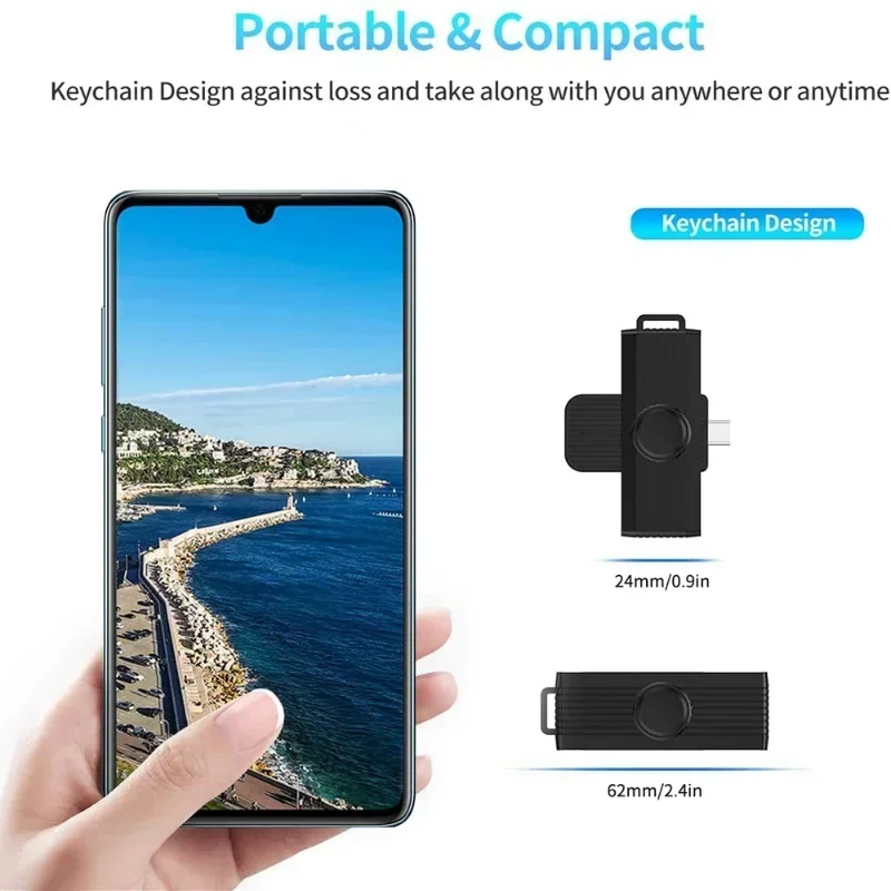 Lector de tarjetas inteligentes USB tipo C, Banco de identificación de memoria EMV, adaptador de conector electrónico DNIE Dni Citizen Sim Cloner para Cables Mac OS - imagen 5