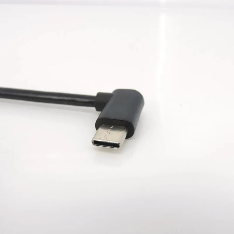 Cable de datos USB-C a USB 2,0 A macho adaptador de ángulo recto de 90 grados carga 1M fecha y cable de alimentación - imagen 2