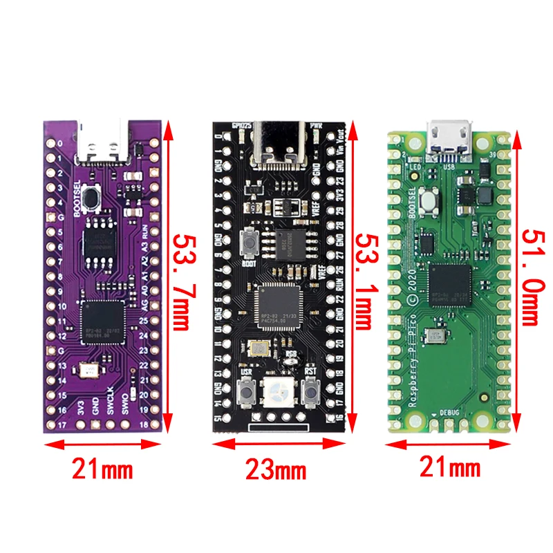 Raspberry Pi Pico Board RP2040 Microordenadores de baja potencia ARM de doble núcleo 264KB Procesador Cortex-M0+ de alto rendimiento - imagen 2