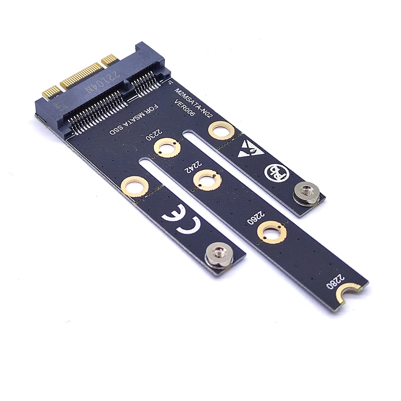 NGFF M.2 B + M Key a mSATA Mini PCI-E pci-express SATA 3,0 SSD, Adaptador convertidor macho, tarjeta elevadora para 2242/2260/2280 M2 NGFF SSD - imagen 3