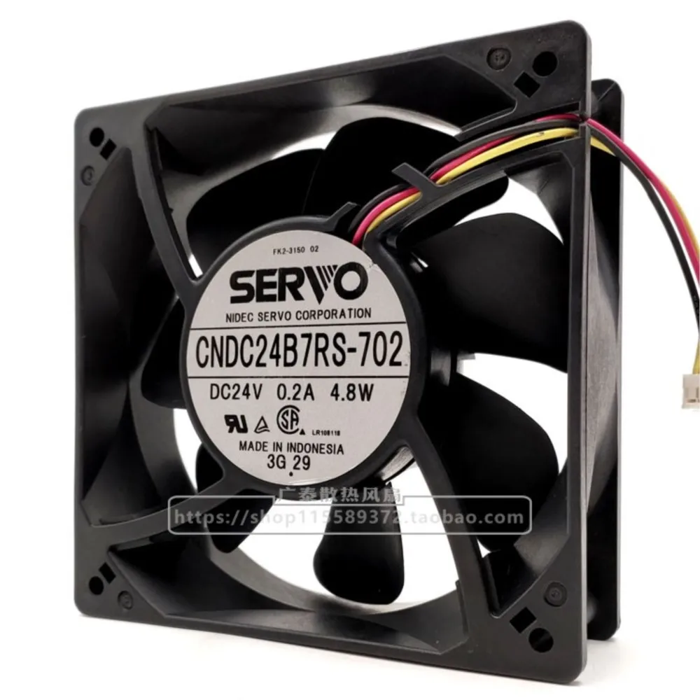 Para Servo CNDC24B7RS-702 120mm 12cm 12038 24V DC 0.2A 4.8W ventilador de refrigeración inversor, doble rodamiento de bolas para caja convertidora de servidor - imagen 3