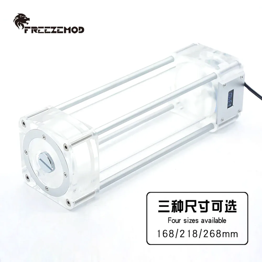 FREEZEMOD-tanque de agua con pantalla LCD, depósito acrílico cuadrado de 5V, ARGB, 3 pines, AURA SYNC - imagen 5