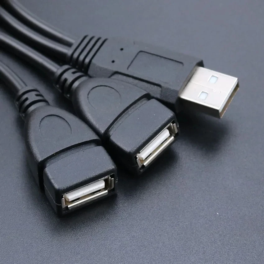 1 Uds USB 2,0 macho a hembra Jack divisor Hub Cable de alimentación adaptador conector para PC teléfono portátil Cable - imagen 4