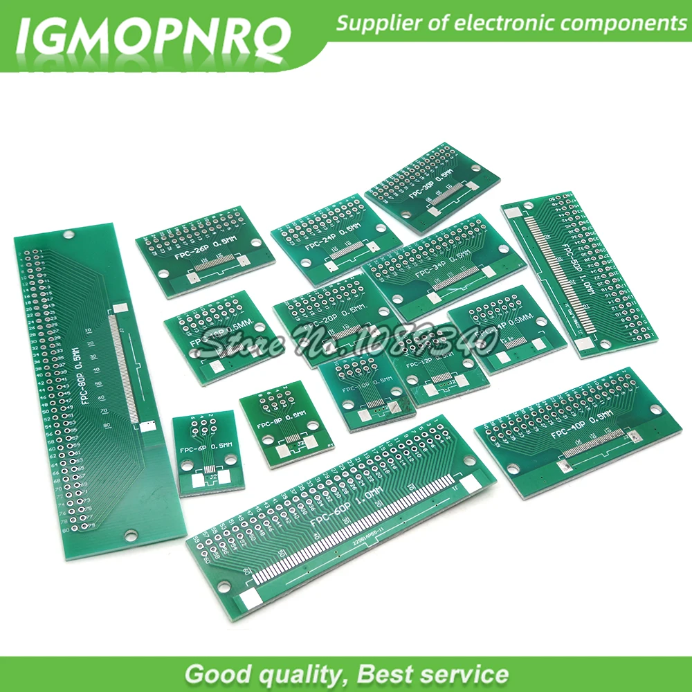 Adaptador de doble cara de paso 5 piezas FPC FFC de 0,5mm y 1mm, placa de enchufe, conector de placa PCB, KIT de bricolaje de 6, 8, 10, 12, 20, 40, 50 pines a DIP de 2,54mm - imagen 3