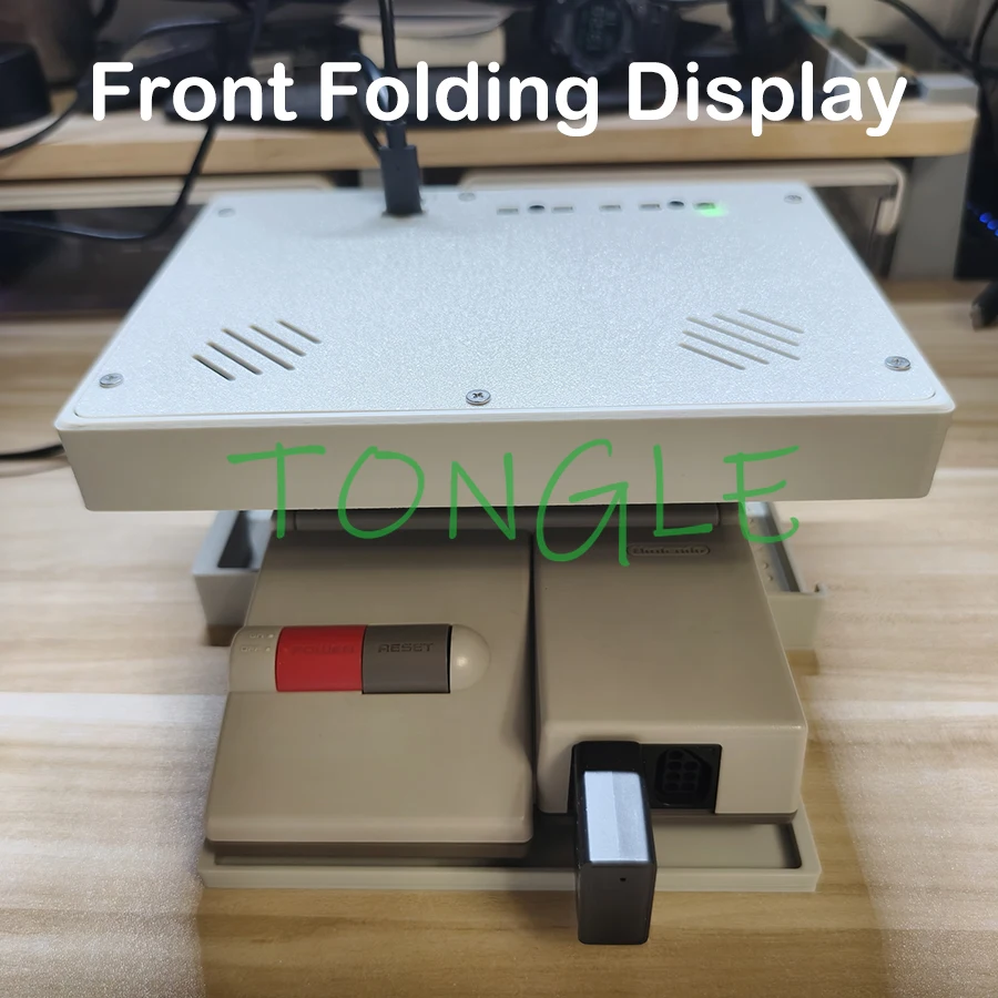 PANTALLA LCD de 8 PULGADAS con impresión 3D, pantalla portátil 4:3, mini monitor plegable con estéreo de alta fidelidad, para consola de juegos NEWFC AV FC - imagen 3