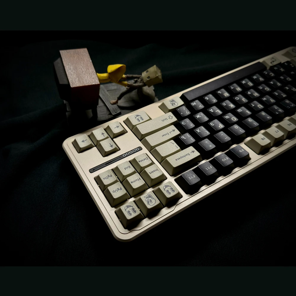 Juego de teclas de sublimación de cinco lados, Teclado mecánico personalizado de negro y gris, tema de goma ruso, Pbt Cherry - imagen 2