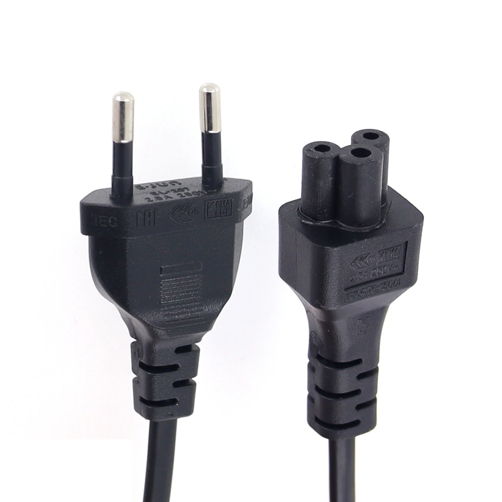 Cable adaptador de corriente europeo, 30cm, enchufe europeo, 2 pines macho a IEC 320 C5 para fuente de alimentación de portátil - imagen 5