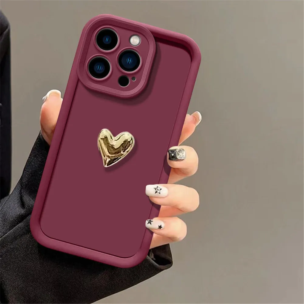 Funda Redmi 15C 4G 171mm 3D Love Heart funda de teléfono suave para Xiaomi Redmi Note 15 Pro Plus 5G 15 15C 4G funda trasera de silicona mate - imagen 5