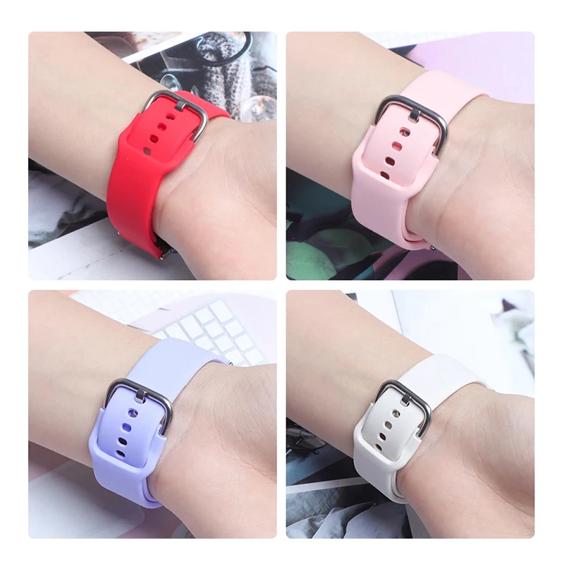 Correa de silicona de 20mm/22mm para Amazfit GTS 4/3/2e/GTS2 Mini/GTR 42mm/47mm/GTR 4/3 Pro/2/2e pulsera deportiva Amazfit bip - imagen 2