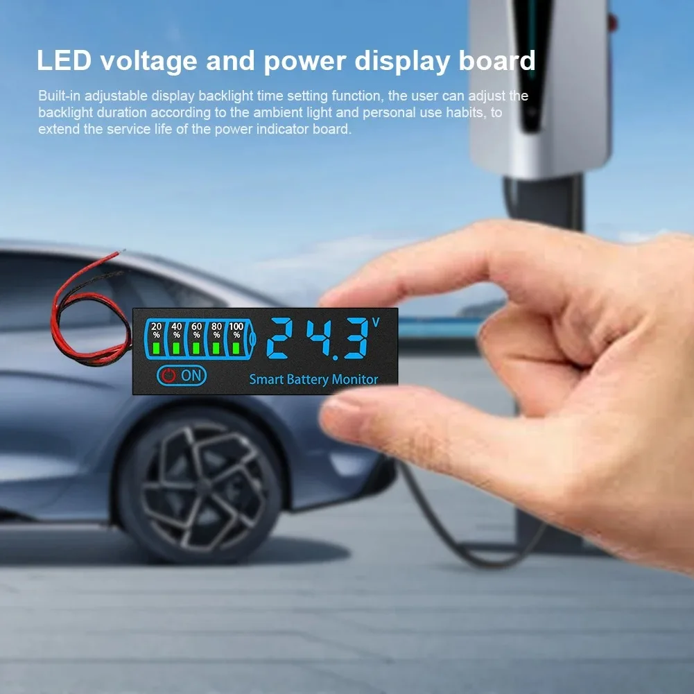 Placa indicadora de carga de batería Universal de ácido/litio 3S-14S DC7-55V indicador de nivel de batería probador de carga de batería de voltaje - imagen 5