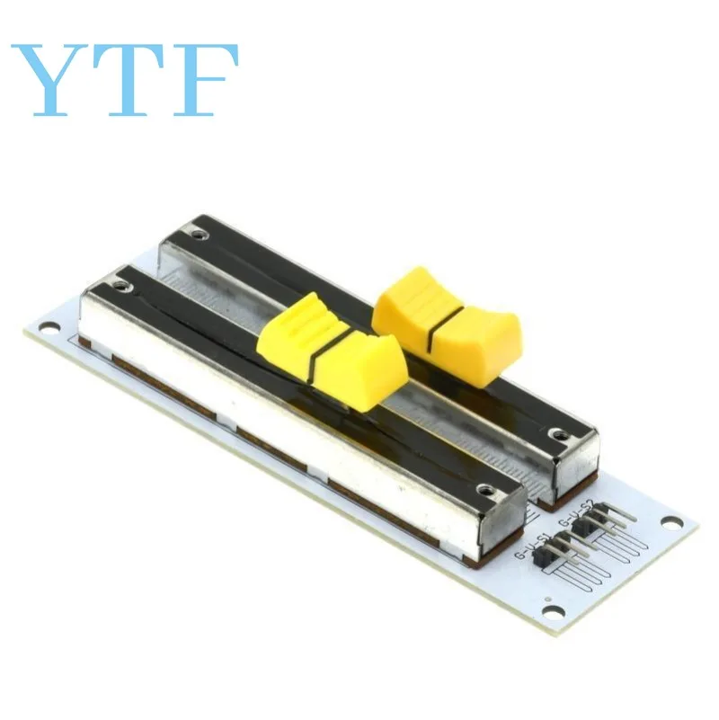 Potenciómetro deslizante de doble fila, módulo de Sensor analógico de resistencia deslizante lineal de 10K para bloque de construcción electrónico mezclador Arduino - imagen 2