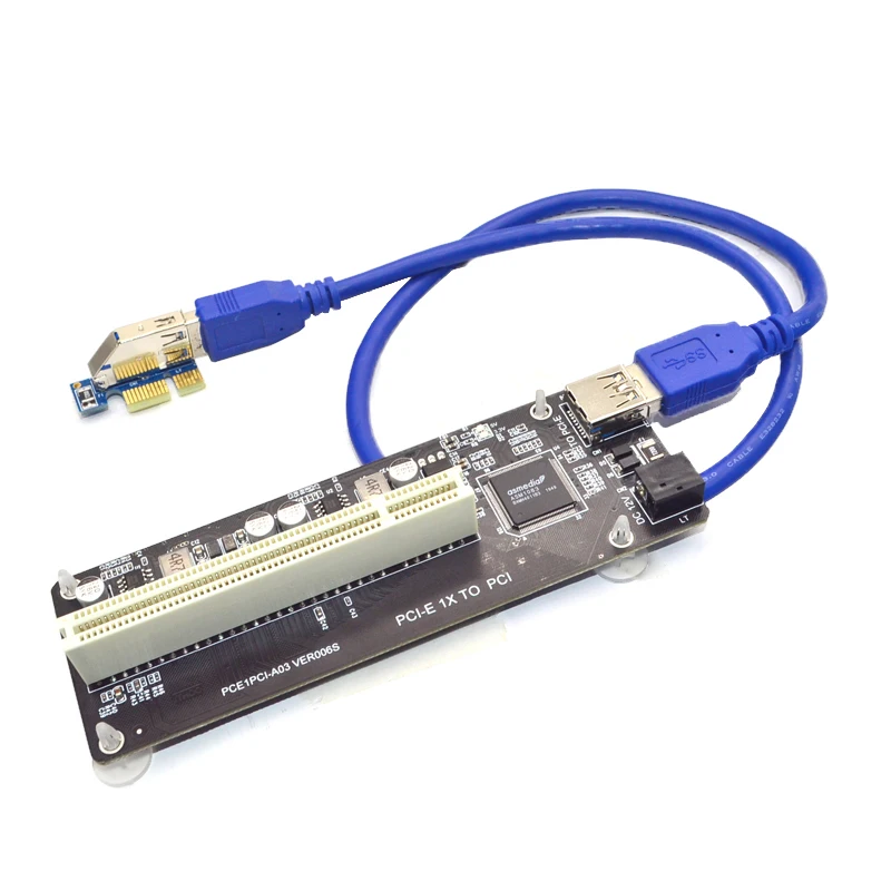 Tarjeta vertical PCIE PCI-E PCI Express X1 a PCI, convertidor de tarjeta de Bus, adaptador de alta eficiencia, Cable USB 3,0 para PC de escritorio, Chip ASM1083