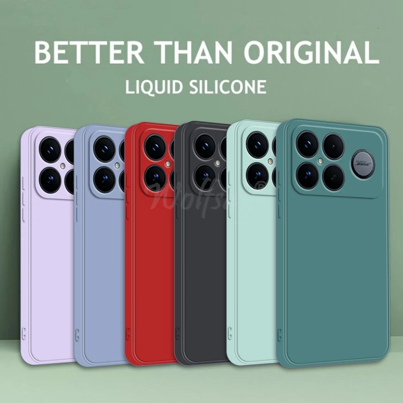 Para Xiaomi POCO F8 Ultra funda de silicona líquida goma lisa TPU suave POCO F8 Ultra funda protectora de teléfono funda POCO F8 Pro