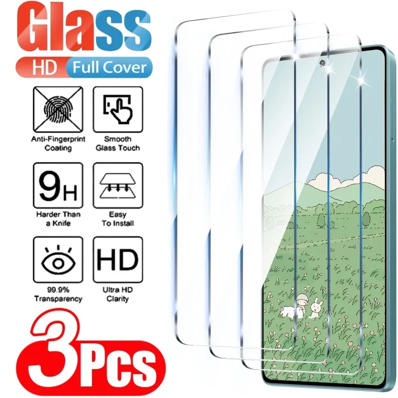 Protector de pantalla de vidrio templado HD, 3 uds., para Xiaomi, Redmi Note 10, 11, 12, 13, 14 Pro, 4G, 5G, película de vidrio antiarañazos
