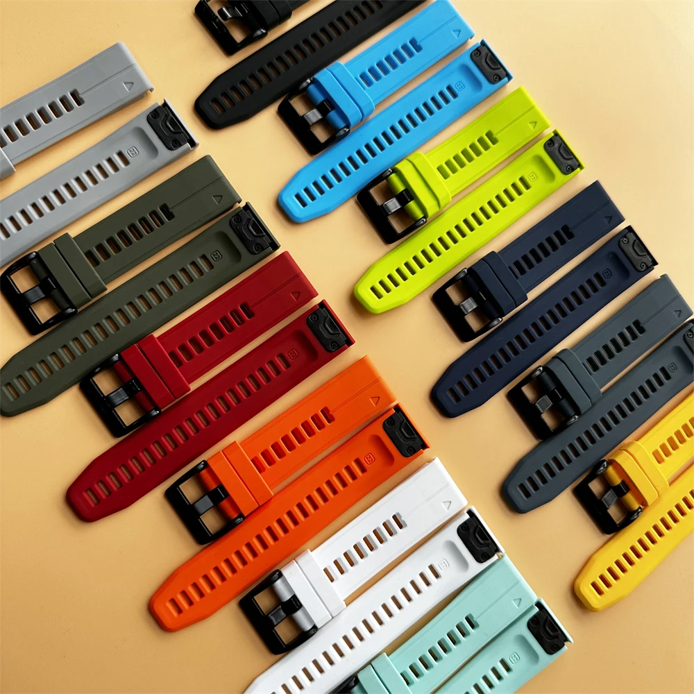 Correa de silicona de 22/26mm para correa Tactix 7 AMOLED Enduro 3/Instinct 2X Solar/Fenix 8 51mm E 7X accesorios de reloj de pulsera QuickFit - imagen 2