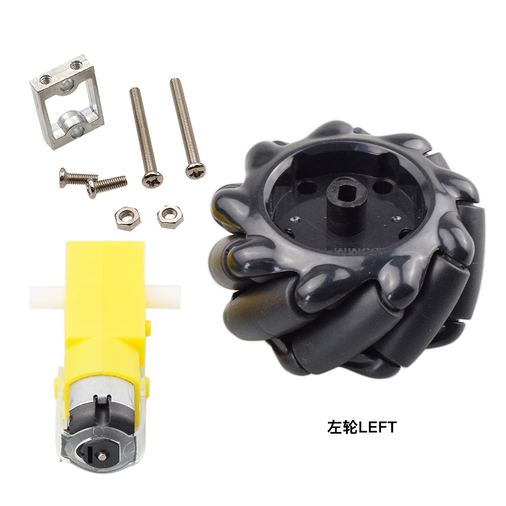 Mecanum-rueda Omni de 4 piezas y 60mm, Motor TT de 4 piezas, soporte de Motor TT para Arduino, proyecto de bricolaje, Raspberry Pi, piezas de juguete RC - imagen 5