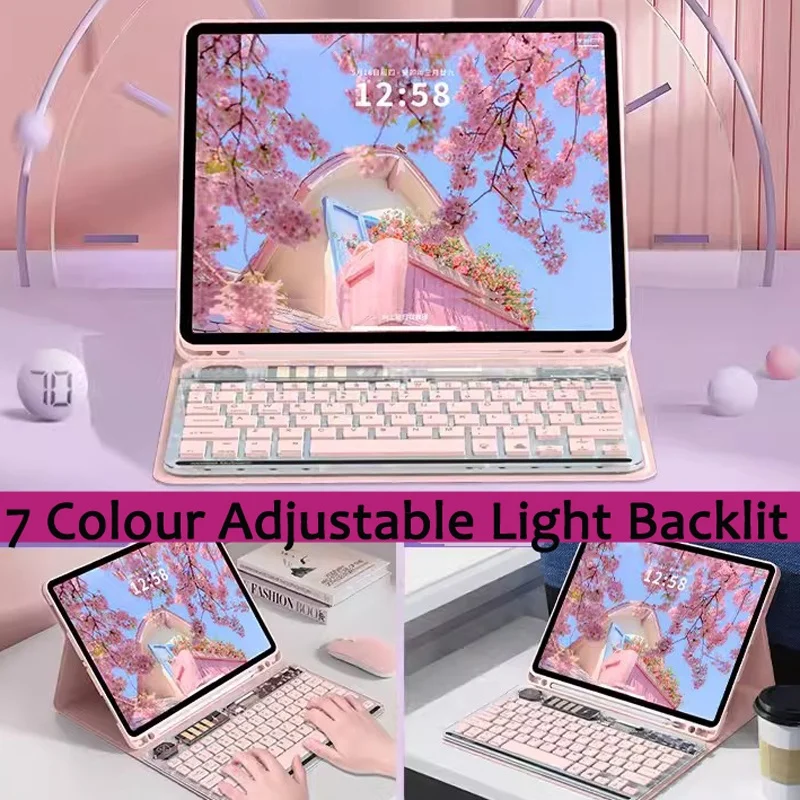 Funda de cristal transparente para Lenovo Tab M11 Plus 11,5 pulgadas 2024 K11 B11 M11 P11 Pro 2nd 11.2 Plus 2nd 11.5 M10 Gen 3.a funda para teclado - imagen 2