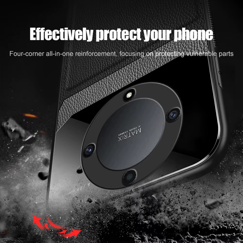 Funda de cuero para Honor Magic 5 Lite, carcasa trasera de plexiglás, Honar Xonor Magic5 Light 5 Lite 5G, funda de Marco suave a prueba de golpes para cámara - imagen 5