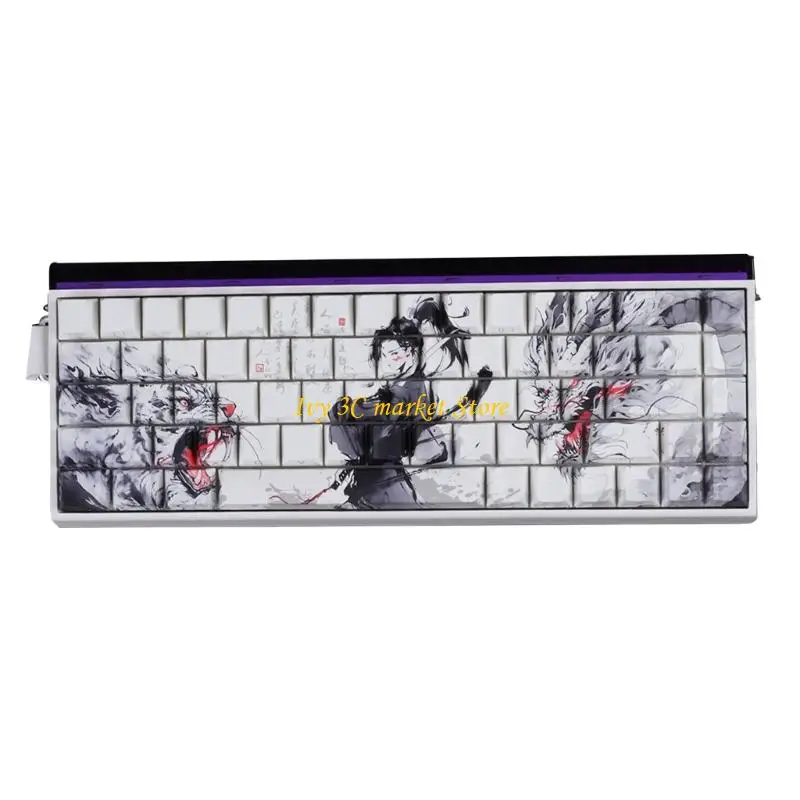 Teclas PBT con sublimación calor D7YC, antideslizantes texturizadas para teclados 60% 68% - imagen 3