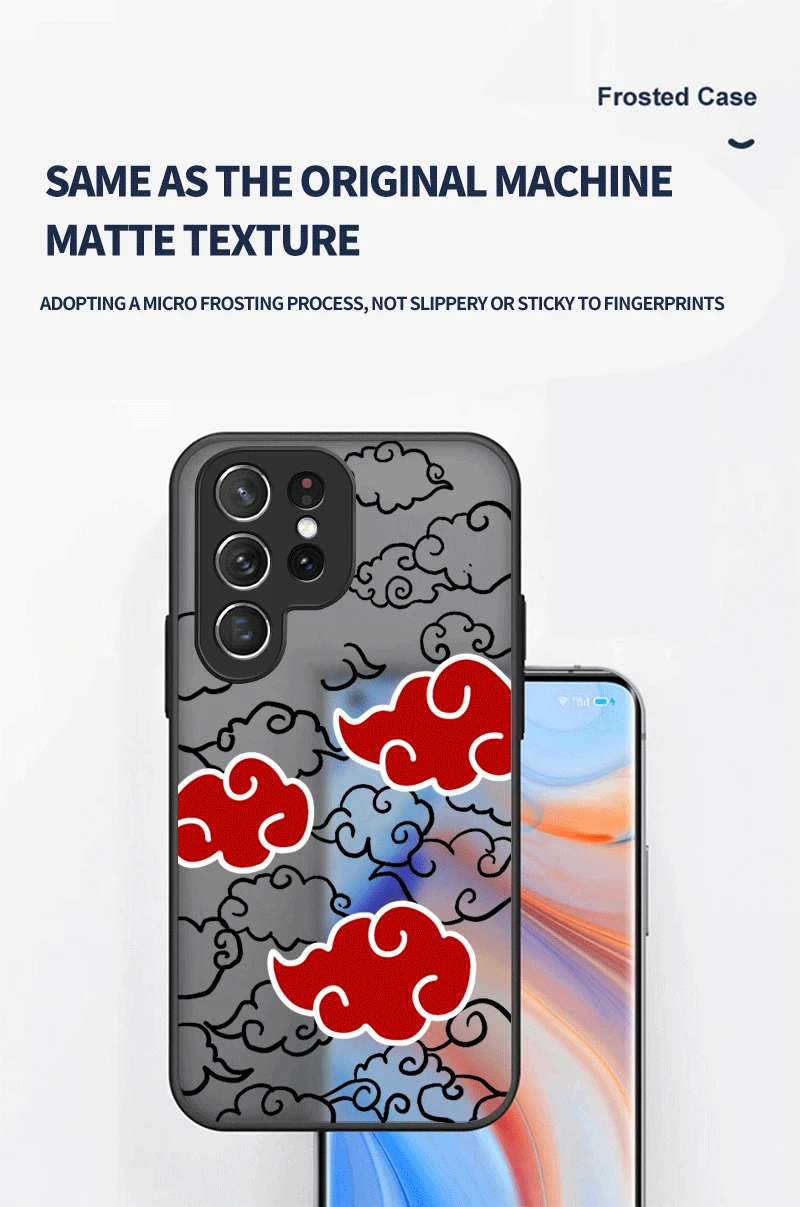 Funda mate para Samsung Galaxy S25 S23 S24 Ultra S22 S21 Plus FE A56 A36 A26 A16 A06 A15 A25 A35 A55 5G Hot Anime n-narutos - imagen 4