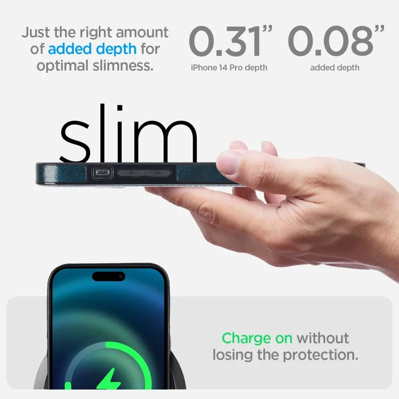 Funda de teléfono magnética de cuero con tapa y soporte plegable oculto para Magsafe IPhone 15 14 13 11 Pro Max Plus 12 Mini 15Pro Macsafe - imagen 5