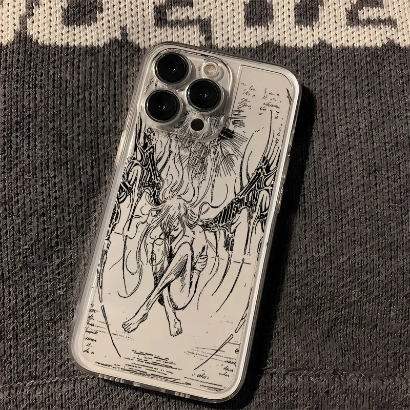 Funda transparente de lujo Black Angel Death Demon para Samsung A73 A72 A71 A55 A52 A51 A50 A34 A35 A33 A32 A31 A30 A24 A23 A22 5G - imagen 2