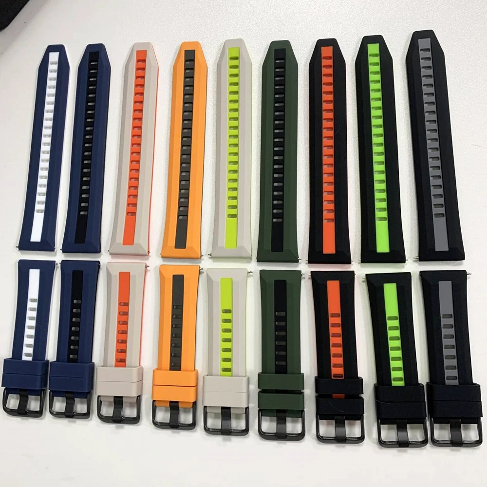 Correa de reloj de repuesto de 22mm para Realme Watch S2 3 2 S Pro, accesorios deportivos de silicona para pulsera SUUNTO RUN/RACE 2 - imagen 5