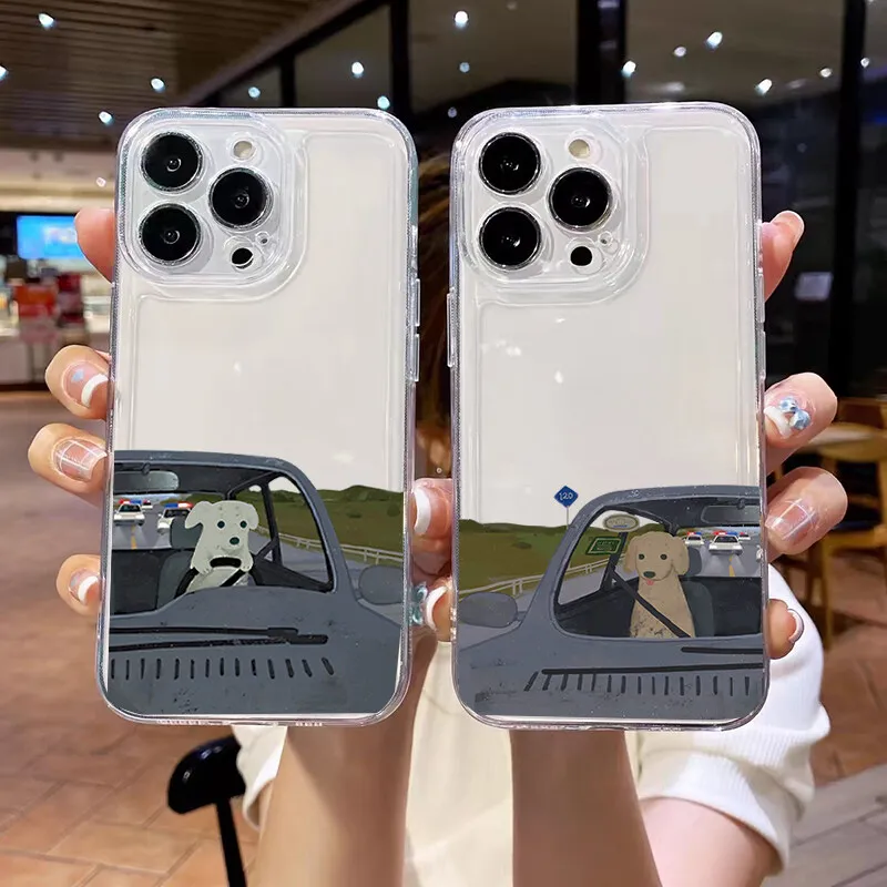Funda creativa con forma de perro para coche Realme C53 C55 C67 C63 C33 C30 C35 C51 C21Y C25Y 8i 9i 9 10 12 Pro Plus 8 9 Pro 5G - imagen 3