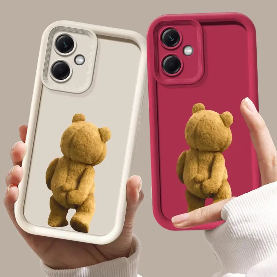 Funda de teléfono con dibujos animados de oso de peluche para Xiaomi Mi 11T Pro 11 Lite TPU suave