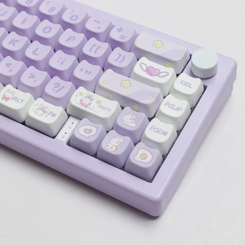 Juego de 140 teclas Dream Rabbit MAO perfil GMK PBT teclas para teclado mecánico sublimación de tinte Gaming Keycap personalizado Gk61 - imagen 3