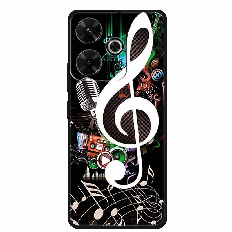 Para Poco M6 4G funda Original TPU suave funda trasera de silicona fundas de teléfono para Xiaomi PocoM6 4G Protector flores Parachoques - imagen 4