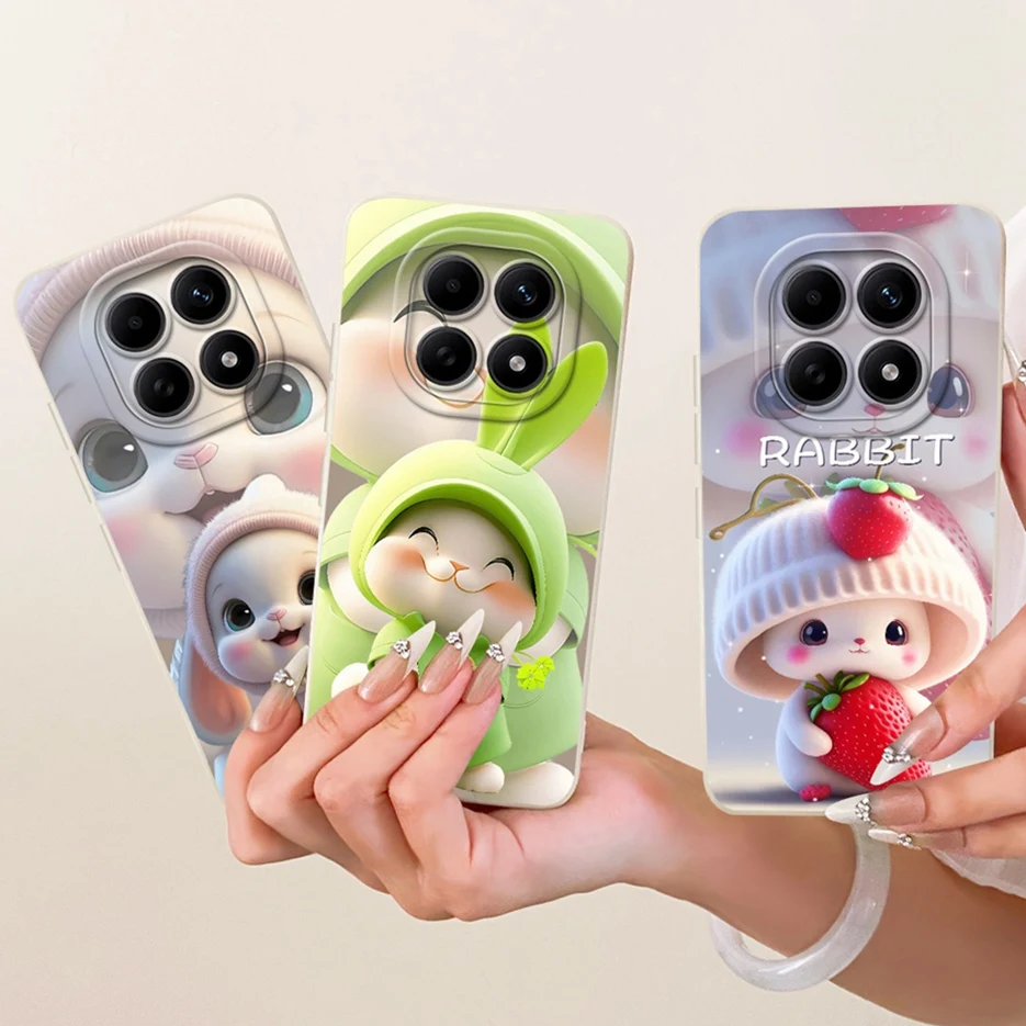 Para Xiaomi Poco M8 Pro 5G funda bonita de conejo Panda funda de dibujos animados suave TPU funda de teléfono para Xiaomi Poco M8 PocoM8 Pro 5G Fundas Coque