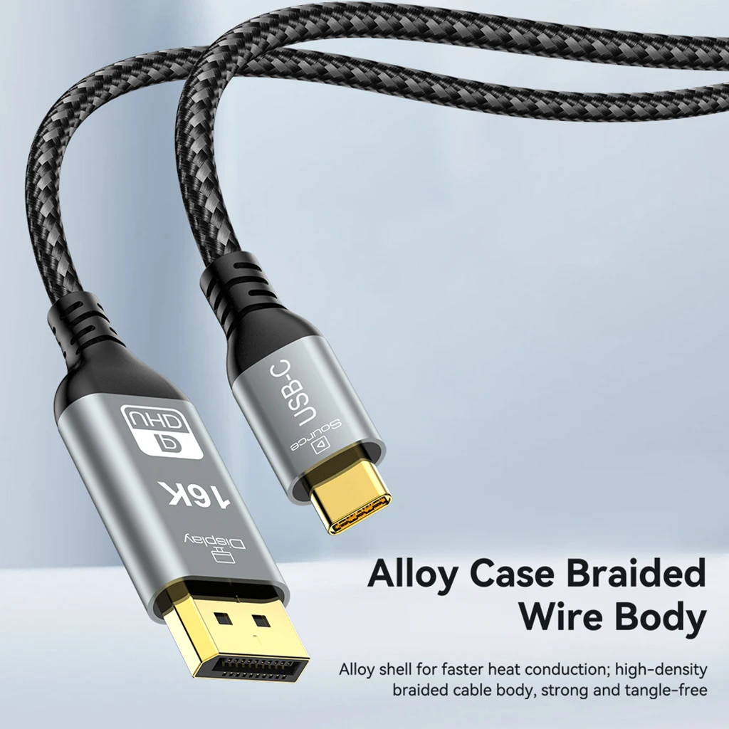 Cable Compatible con USB C a HDMI de 16k a 60hz, Cable HDTV DP 2,1 tipo C a HDMI para PC MacBook Pro HUAWEI - imagen 4