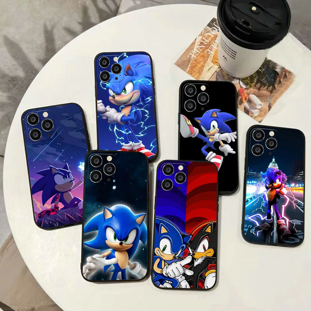 BY-26 funda suave de dibujos animados s-sonic para Samsung S9, S10, A53, A50, A30S, A50S, A60S, S10E, S20 FE, A13, A32 Lite Plus - imagen 2