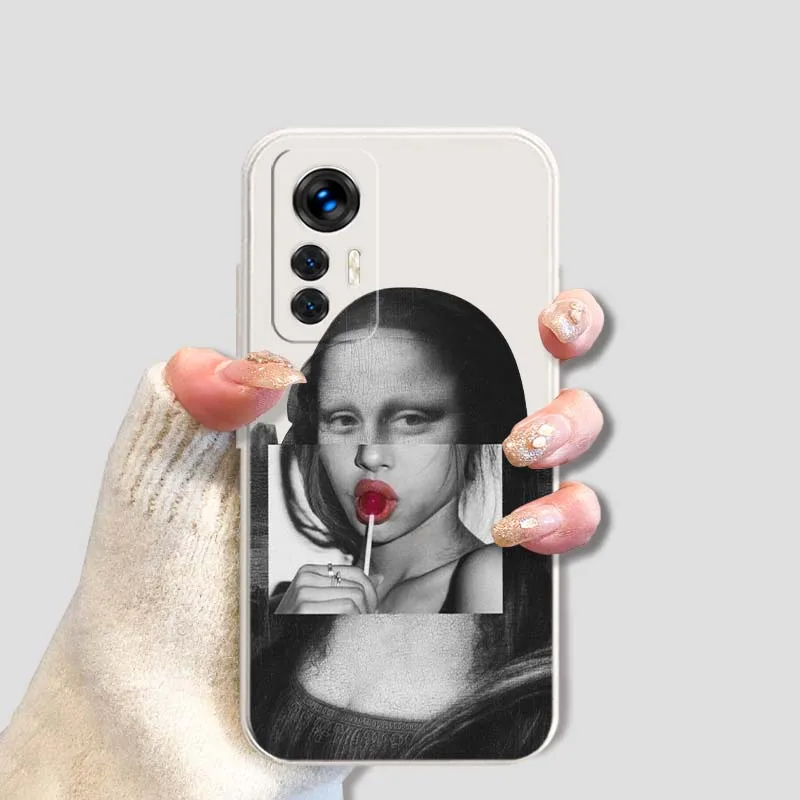 Mona Lisa estética para Xiaomi Mi Note 11X 11i 11 10 10i 10T 9 9T 8 Ultra Pro Lite 5G SE funda de teléfono de borde recto suave - imagen 4