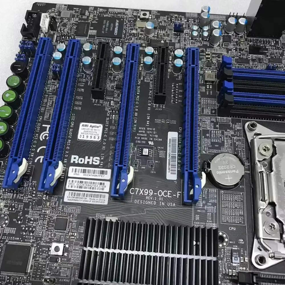 Placa base de escritorio C7X99-OCE-F LGA2011 Core i7 E5-1600/2600 v3/V4 Procesador DDR4 PCI-E3.0 - imagen 3