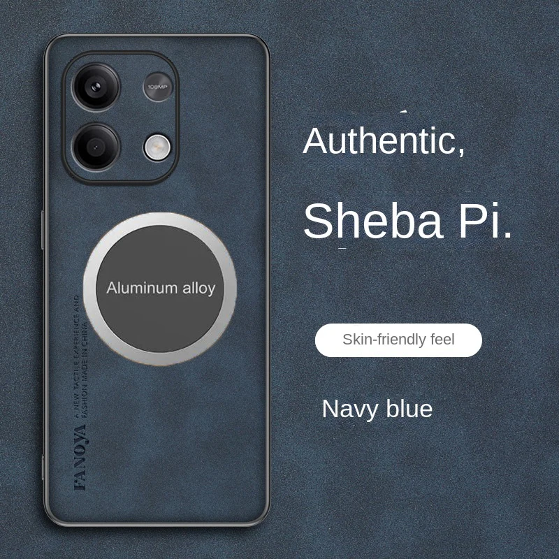 Funda de piel sintética suave para Xiaomi RedMi Note 13 Pro 5G, carcasa trasera con protección magnética para Xiaomi Redmi Note 13 Pro Plus